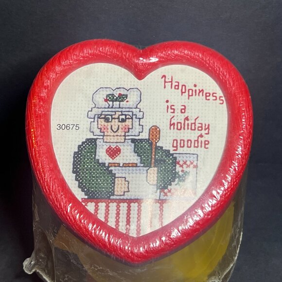 VTG 1989 SEALED The New Berlin Co. Christmas Country Keeper Cross Stitch Jar Kit - Picture 2 of 7